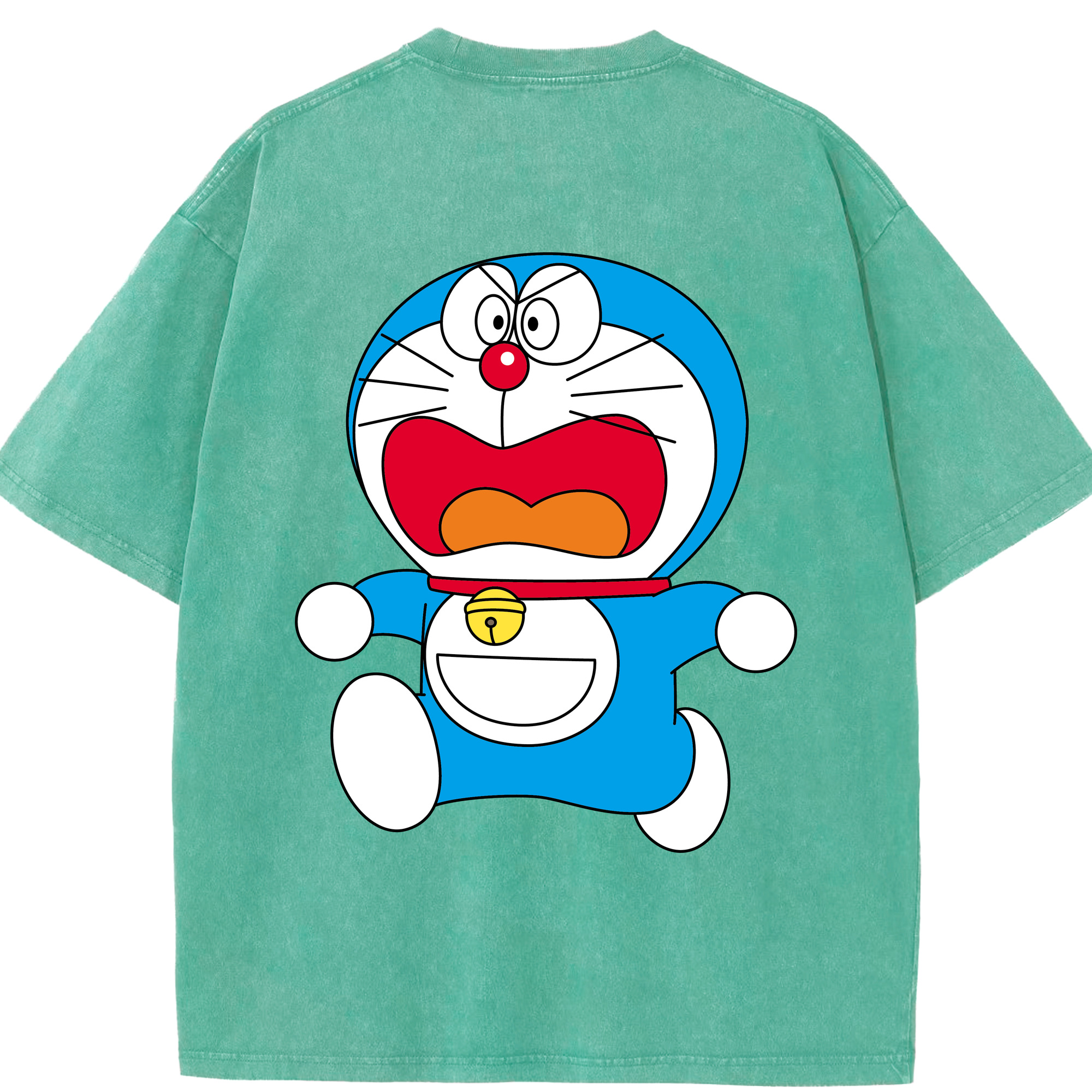 （画像用） ドラえもん Doraemon 綿100% ヴィンテージ風 半袖Tシャツ（背面プリント）